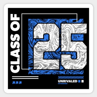 Class of 2025 Urban Streetwear // Graduation Class of '25 Blue Sticker